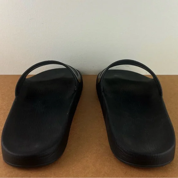 SALVATORE FERRAGAMO BLACK SLIDE SANDALS - Picture 6 of 13